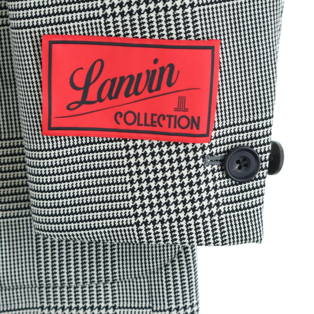 LANVIN(ランバン) GLEN PLAID ERNEST JACKET グレンチェック アーネストジャケット 千鳥格子 マルチポケット テーラードジャケット ブラック/ホワイト LA-IS-72952