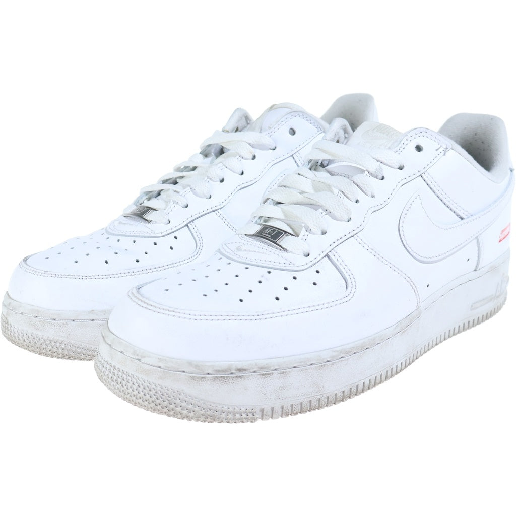 NIKE(ナイキ) ×SUPREME AIR FORCE LOW SP シュプリーム エアフォース 1 レザーローカットスニーカー ホワイト US9.5/27.5cm CU9225-100