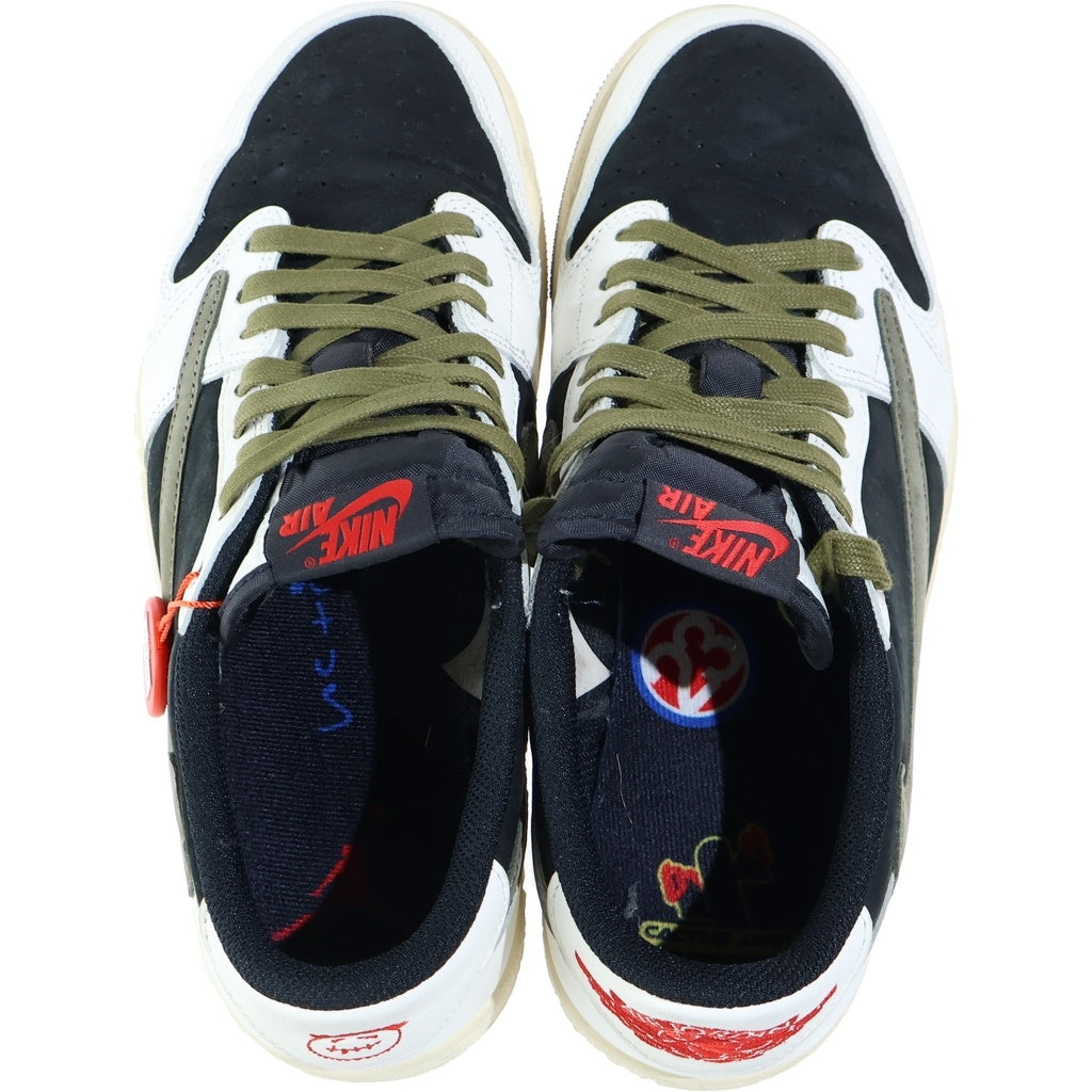 NIKE(ナイキ) ×TRAVIS SCOTT WMNS AIR JORDAN 1 LOW OG Medium Olive トラヴィススコット エアジョーダン1 ローカットスニーカー オリーブ US10.5/28.5cm DZ4137-106