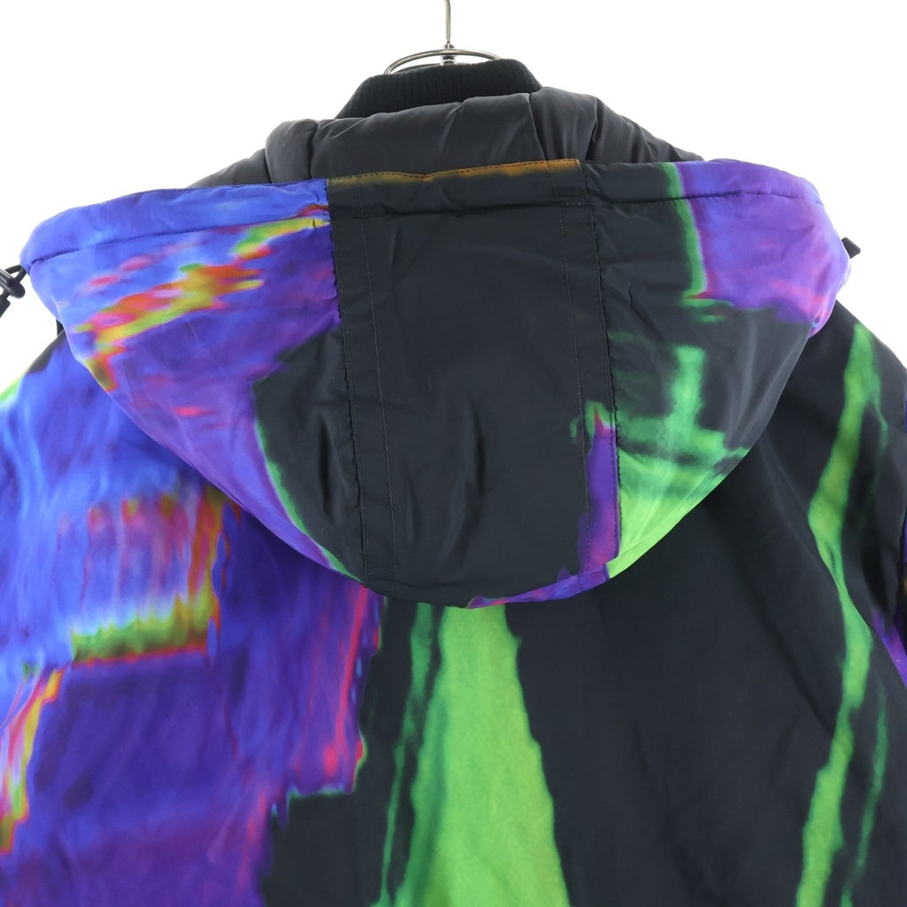 DIESEL(ディーゼル) PADDED HOODED JACKET パテッド フーテッド ジャケット 中綿入りフード付き ダウンジャケット パープル A00705-W-ON-AOP-0EBAK