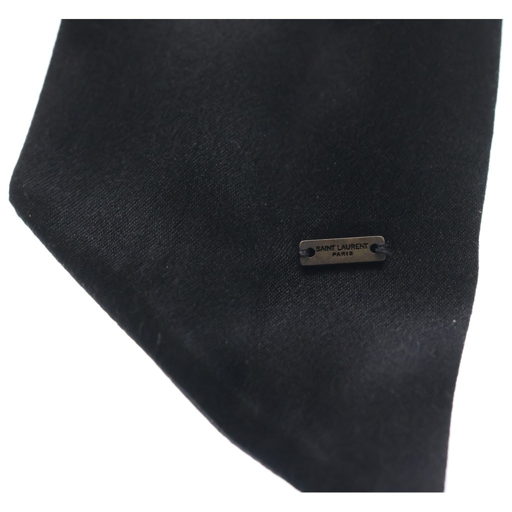 SAINT LAURENT PARIS(サンローランパリ) レジメンタル ナロー ネクタイ ブラック