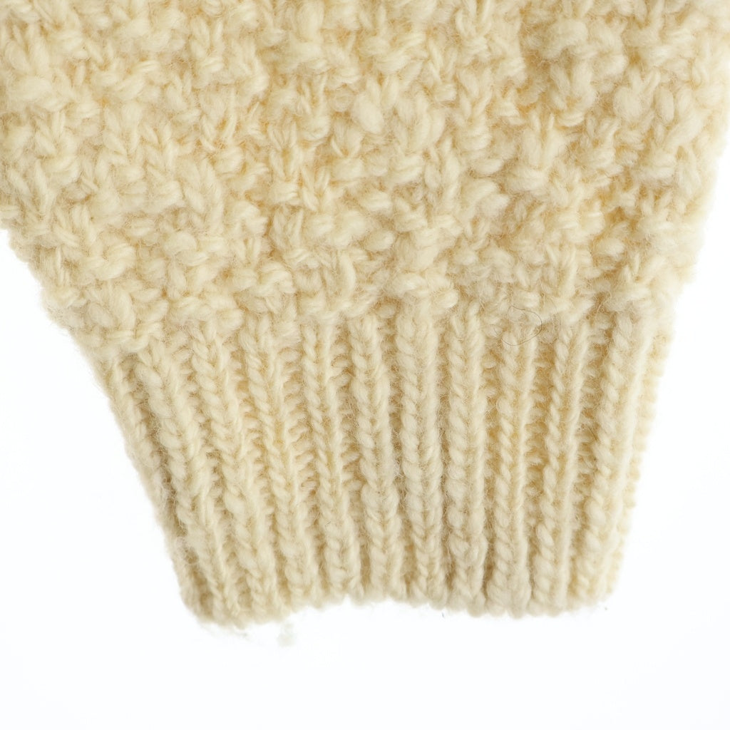 08sircus(ゼロエイトサーカス) Wool Slub High Neck Sweater ウール スラブ ハイネック 長袖ニット セーター アイボリー S23AW-KN04