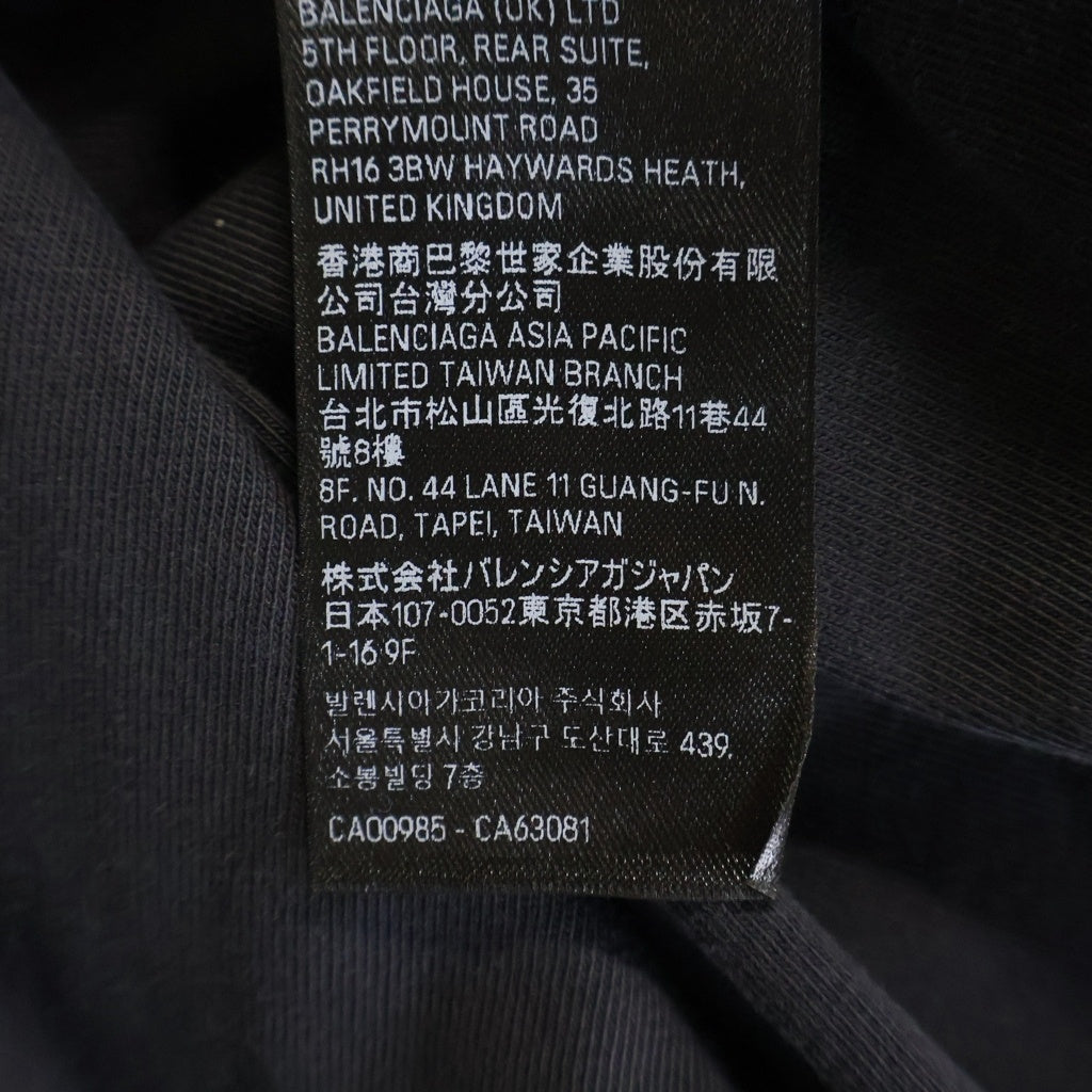 BALENCIAGA(バレンシアガ) 24AW BFRND SERIES Music Inside Out T-Shirt インサイドアウト ミュージックプリントTシャツ 半袖クルーネックカットソー ブラック 787358 TQVG8
