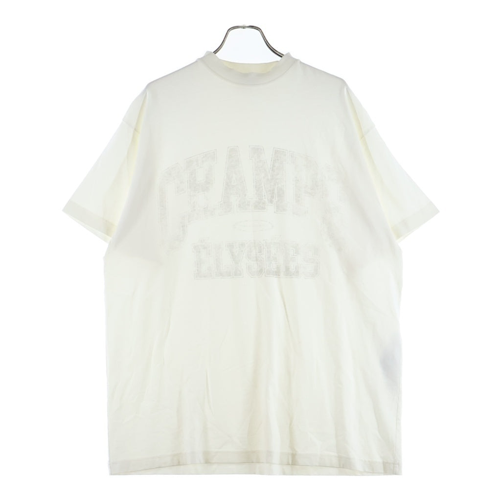 BALENCIAGA(バレンシアガ) 25SS OVER CHAMPS-ELYSEES T-SHIRT オーバーサイズプリント半袖Tシャツ ショートスリーブカットソー ホワイト 787349 TRVN1