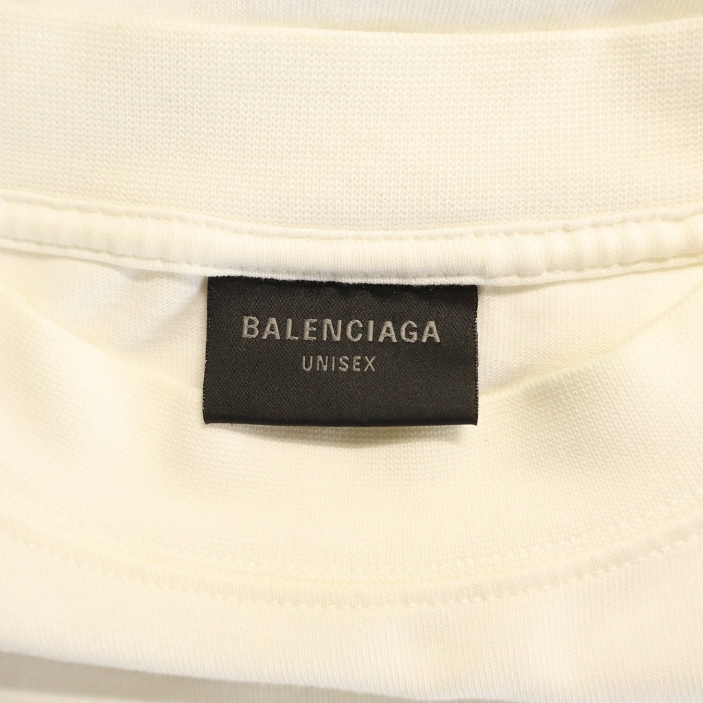 BALENCIAGA(バレンシアガ) 25SS OVER CHAMPS-ELYSEES T-SHIRT オーバーサイズプリント半袖Tシャツ ショートスリーブカットソー ホワイト 787349 TRVN1