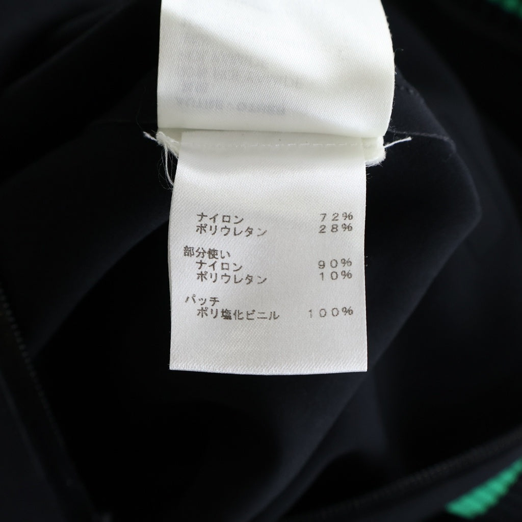 LOUIS VUITTON(ルイヴィトン) 22AW ラバーロゴパッチ ニット切替ワンピース レディース ブラック/グリーン RW222W G72 FNDR49