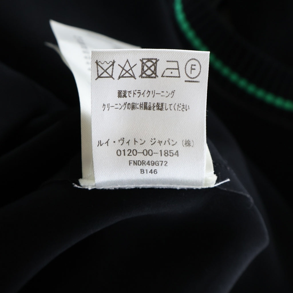 LOUIS VUITTON(ルイヴィトン) 22AW ラバーロゴパッチ ニット切替ワンピース レディース ブラック/グリーン RW222W G72 FNDR49