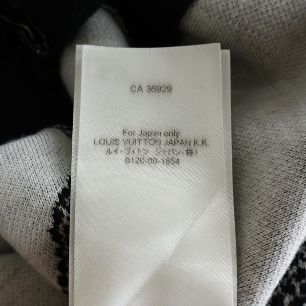 LOUIS VUITTON(ルイヴィトン) 23SS × 草間彌生 サイケデリックフラワー ジップアップニットパーカー ブラック/ホワイト RM231H X14 HON36W