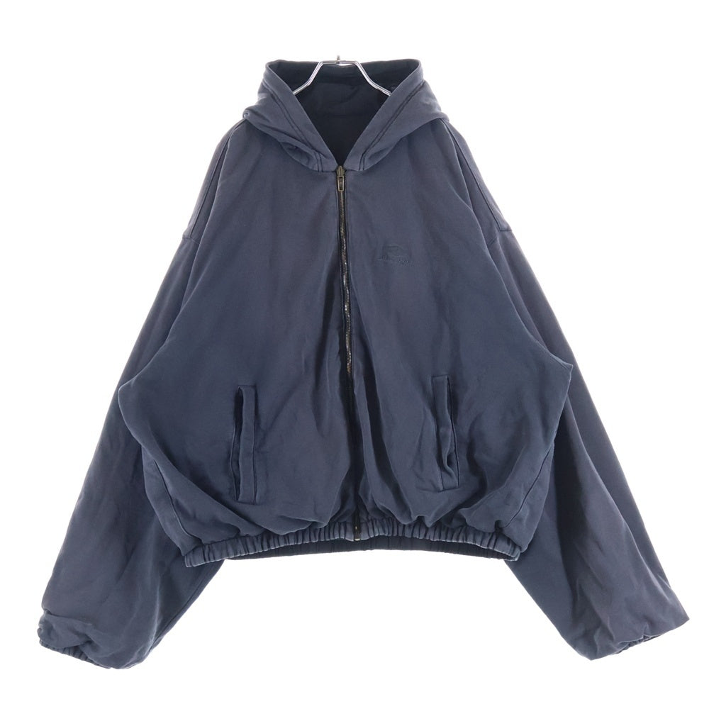 BALENCIAGA(バレンシアガ) Techno Cotton Poplin Reversible Jacket リバーシブル ジップアップ フーディー ジャケット ブラック 850847 TPQ38