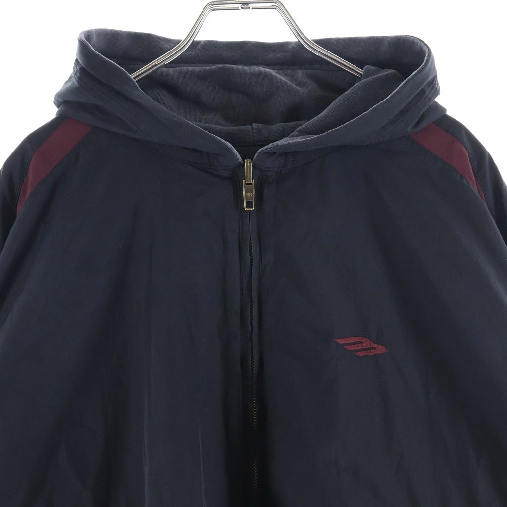 BALENCIAGA(バレンシアガ) Techno Cotton Poplin Reversible Jacket リバーシブル ジップアップ フーディー ジャケット ブラック 850847 TPQ38