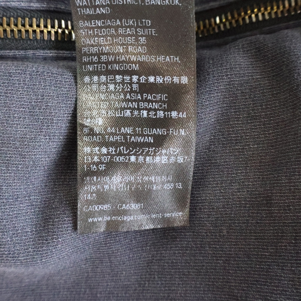 BALENCIAGA(バレンシアガ) Techno Cotton Poplin Reversible Jacket リバーシブル ジップアップ フーディー ジャケット ブラック 850847 TPQ38