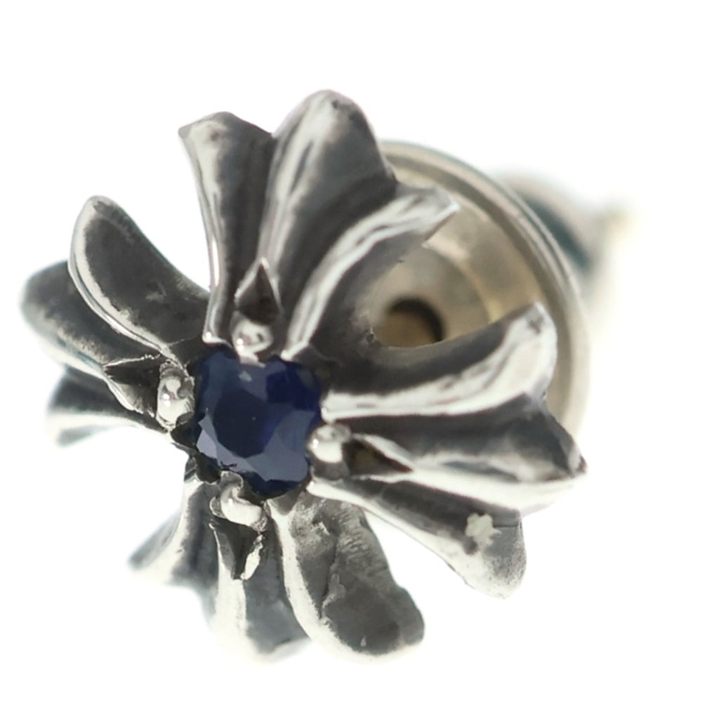 CHROME HEARTS(クロムハーツ) No2 CH PLS SAP CHプラス 1サファイア スタッドピアス シルバー