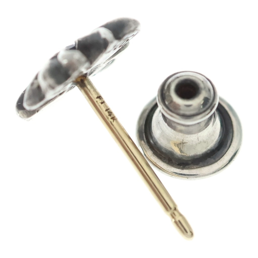 CHROME HEARTS(クロムハーツ) No2 CH PLS SAP CHプラス 1サファイア スタッドピアス シルバー