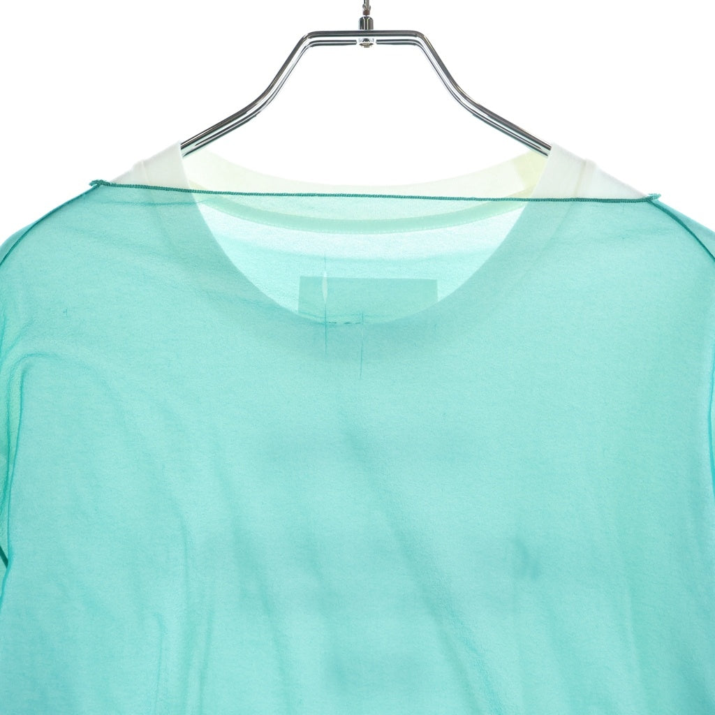 JIL SANDER(ジルサンダー) 24SS Magic Orchestra Sheer T-Shirt マジック オーケストラ シアー Tシャツ ホワイト/ターコイズブルー J22FV0111