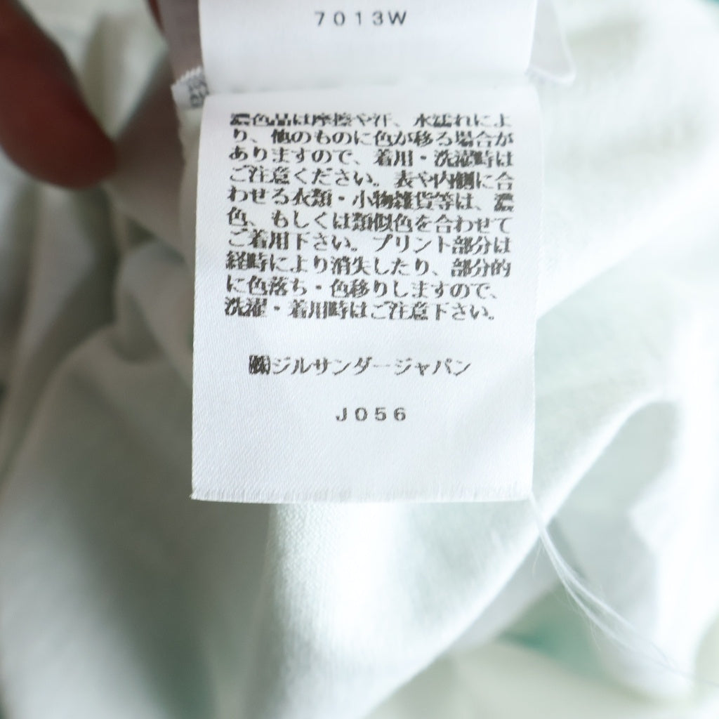 JIL SANDER(ジルサンダー) 24SS Magic Orchestra Sheer T-Shirt マジック オーケストラ シアー Tシャツ ホワイト/ターコイズブルー J22FV0111