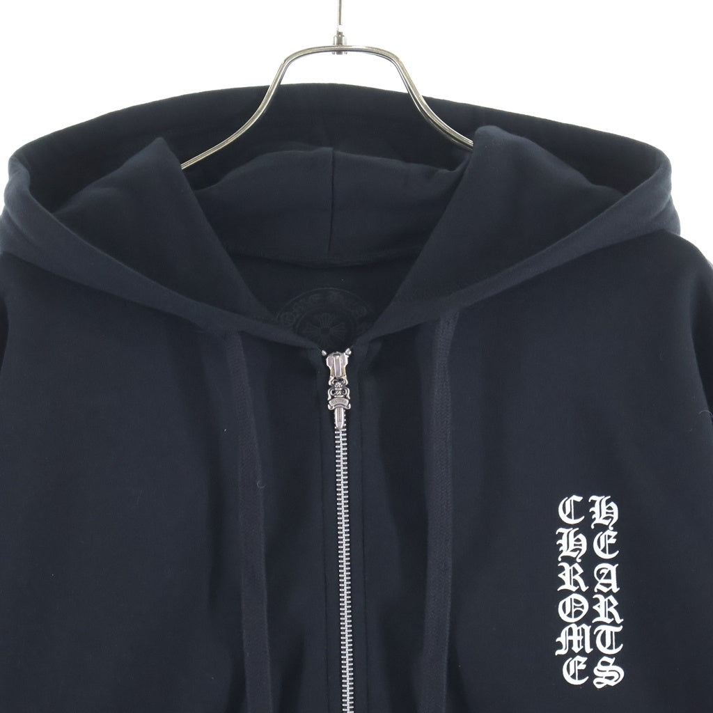 CHROME HEARTS(クロムハーツ) SWTSHRT HD ZIP バーティカルロゴ スウェット ダガージップアップパーカー ブラック