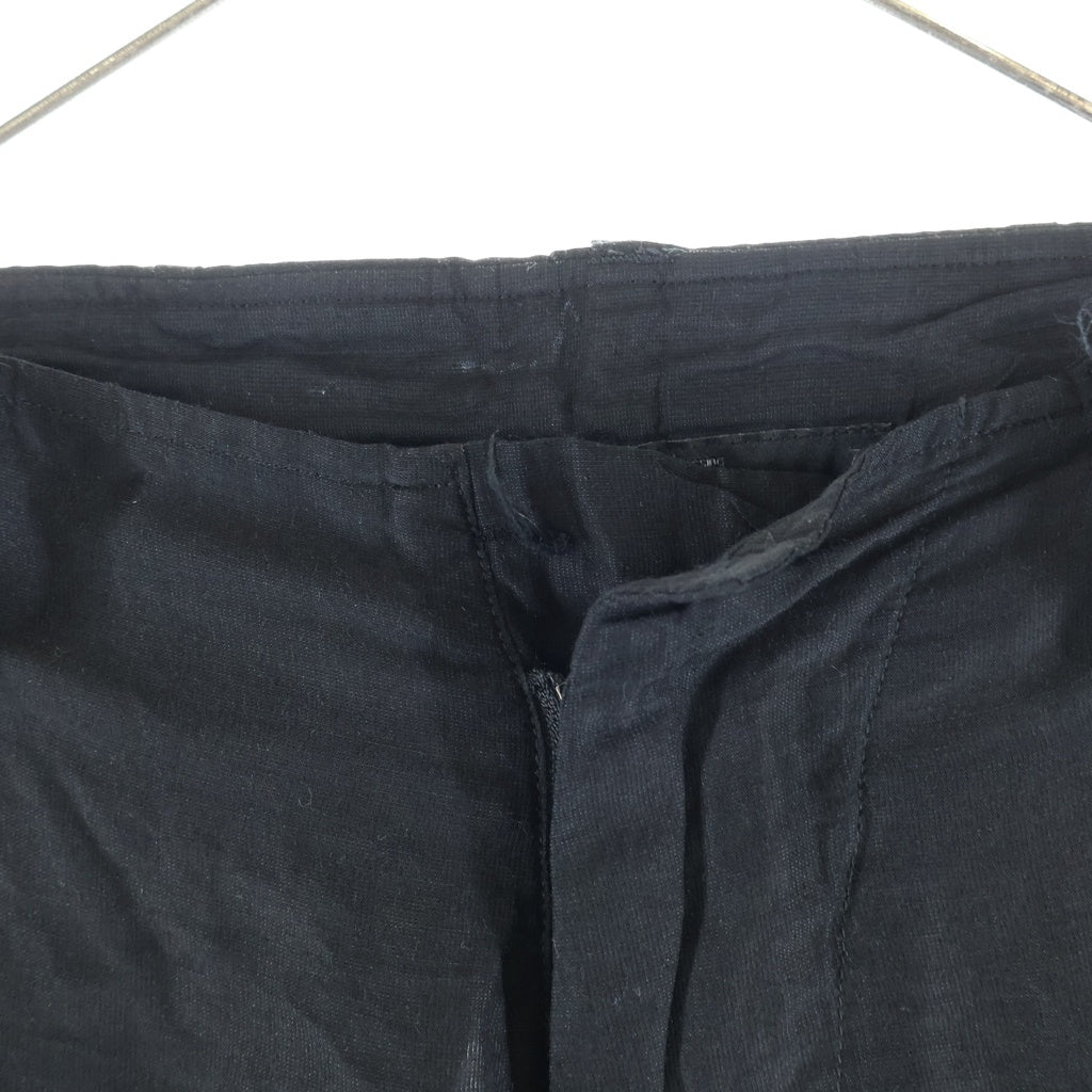 JULIUS(ユリウス) 25SS Rayon Ramie Cloth Wide Gasmask Cargo Pants ワイドガスマスクカーゴパンツ ブラック 897PAM13