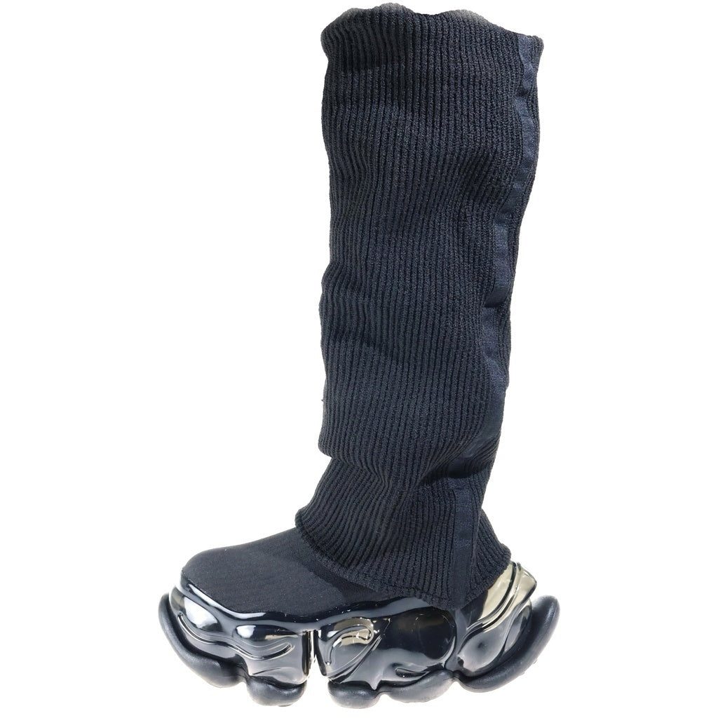grounds(グラウンズ) SKYSCRAOER LOOSE SOCKS KNIT スカイクレーパー ルーズソックス ニット スニーカー ボリュームソール ブラック レディース