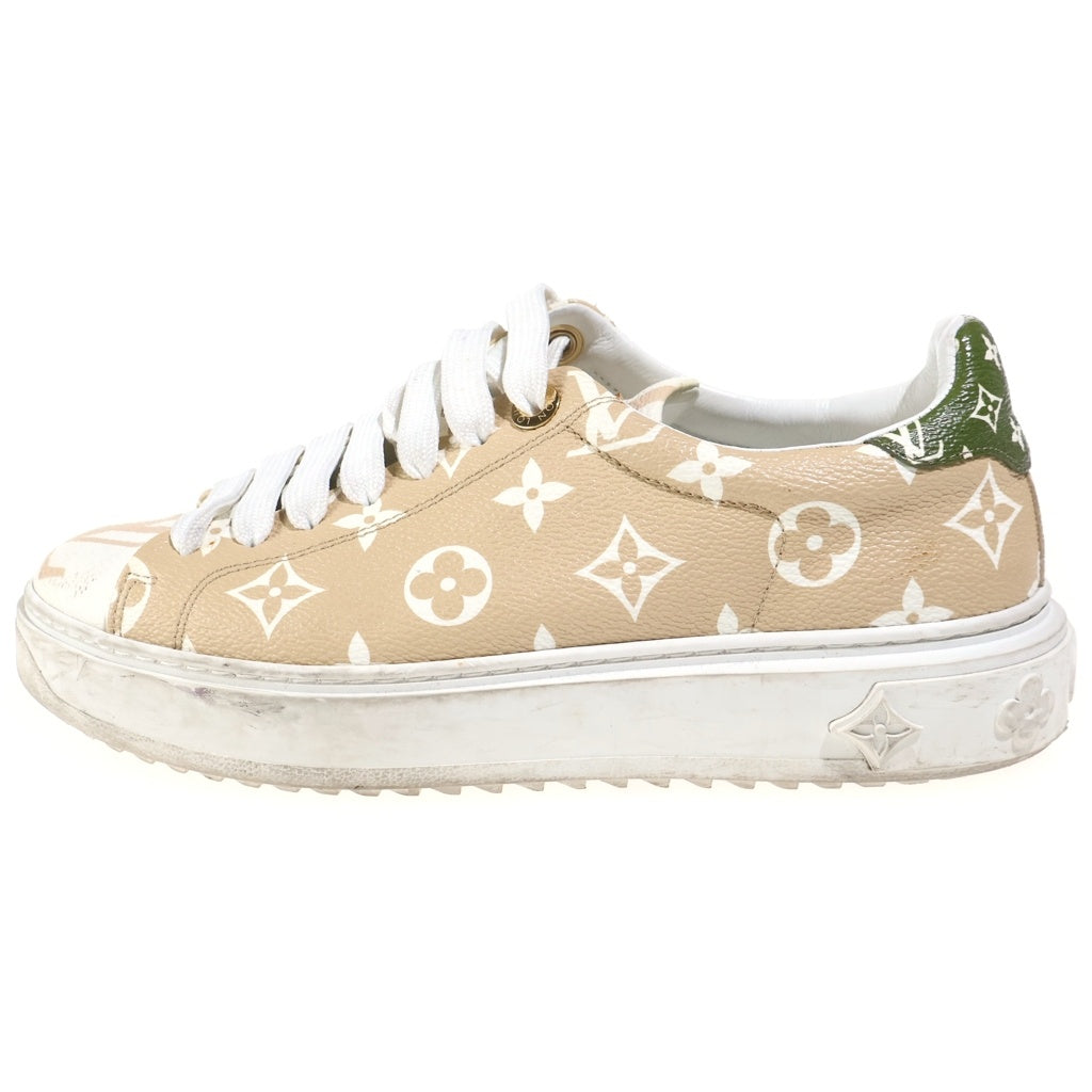 LOUIS VUITTON(ルイヴィトン) タイムアウトライン モノグラム ローカットスニーカー キャンバス ベージュ/ホワイト FA0129