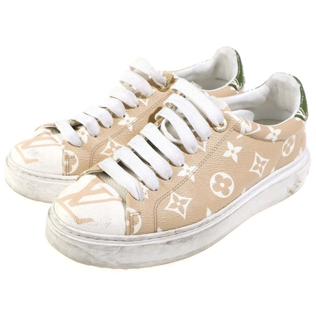 LOUIS VUITTON(ルイヴィトン) タイムアウトライン モノグラム ローカットスニーカー キャンバス ベージュ/ホワイト FA0129