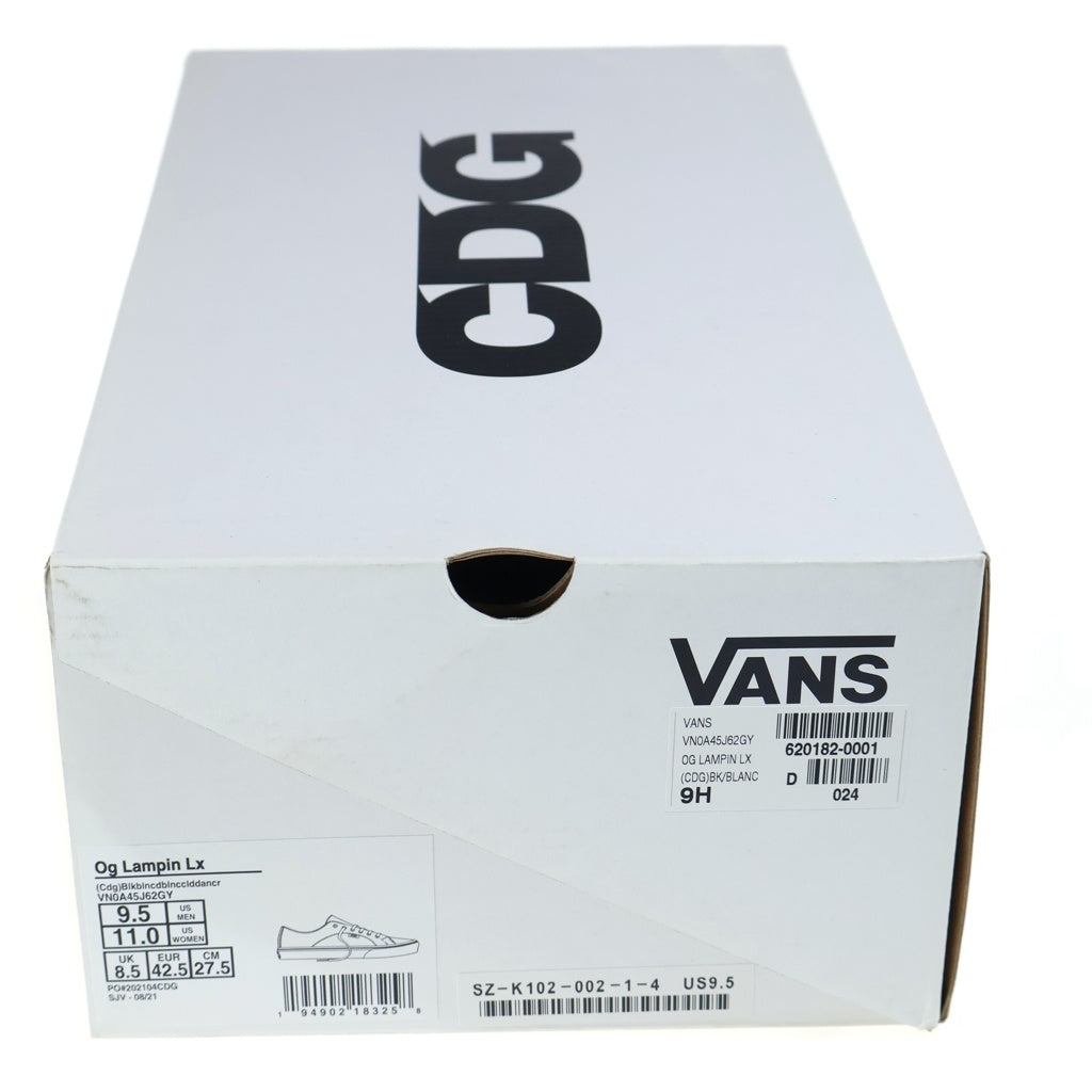 COMME des GARCONS CDG(コムデギャルソン シーディージー) × Vans Lampin バンズ OG ランピン LX ロゴ総柄 ローカットスニーカー ブラック/ホワイト VN0A45J62GY