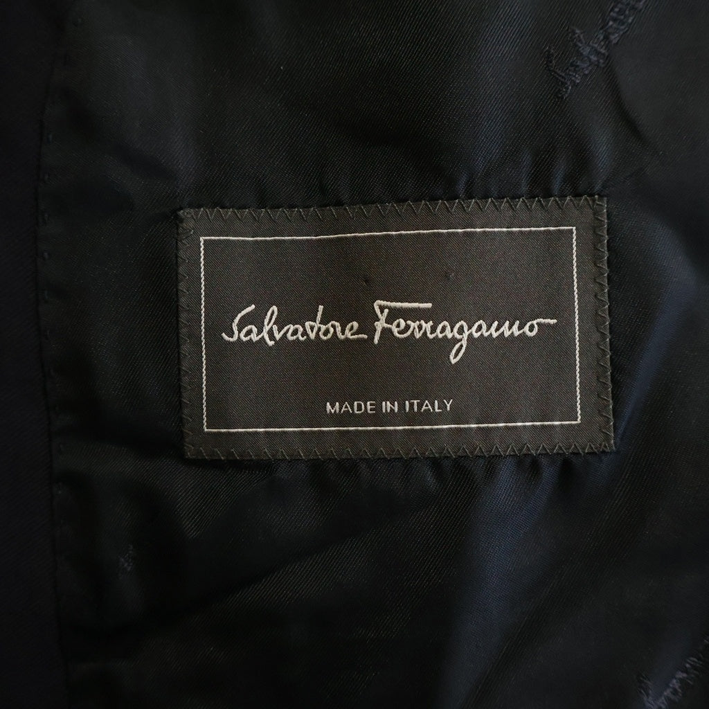 Salvatore Ferragamo(サルヴァトーレ フェラガモ) Lana Wool Tailored Jacket ラナウール ダブルブレスト テーラードジャケット ネイビー G7442AQ