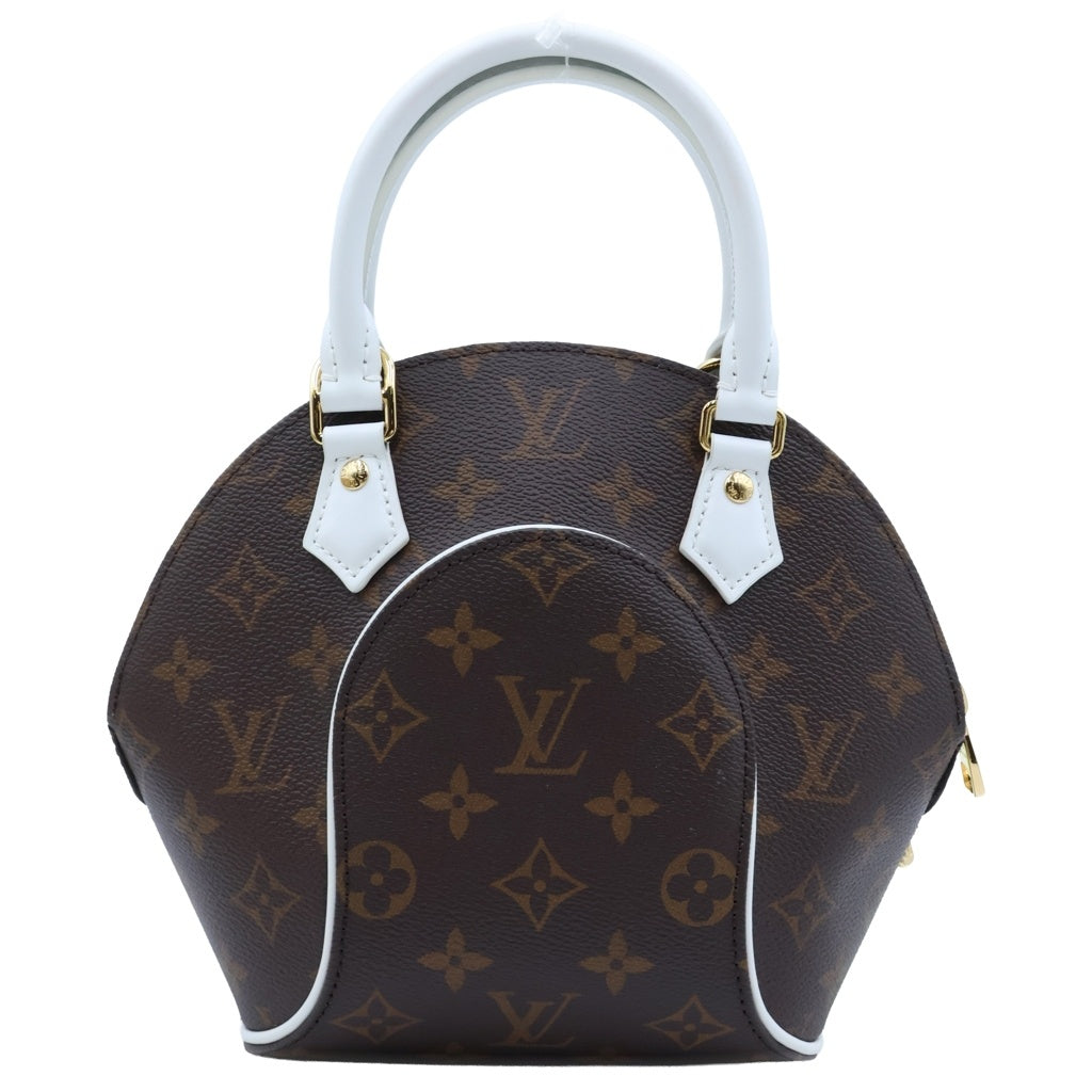 LOUIS VUITTON(ルイヴィトン) エリプスBB モノグラム ハンドバッグ ショルダーバッグ コインケース付き ブラウン/ホワイト/ネオンイエロー M20752 レディース