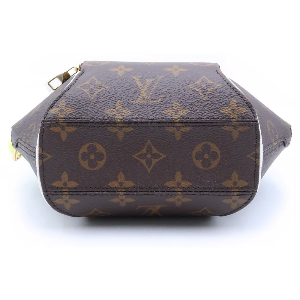 LOUIS VUITTON(ルイヴィトン) エリプスBB モノグラム ハンドバッグ ショルダーバッグ コインケース付き ブラウン/ホワイト/ネオンイエロー M20752 レディース