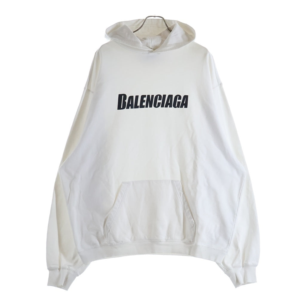 BALENCIAGA(バレンシアガ) Destroyed Hoodie デストロイ オーバーサイズ ダメージ加工 プルオーバーパーカー フーディー ホワイト 729361 TNVL2