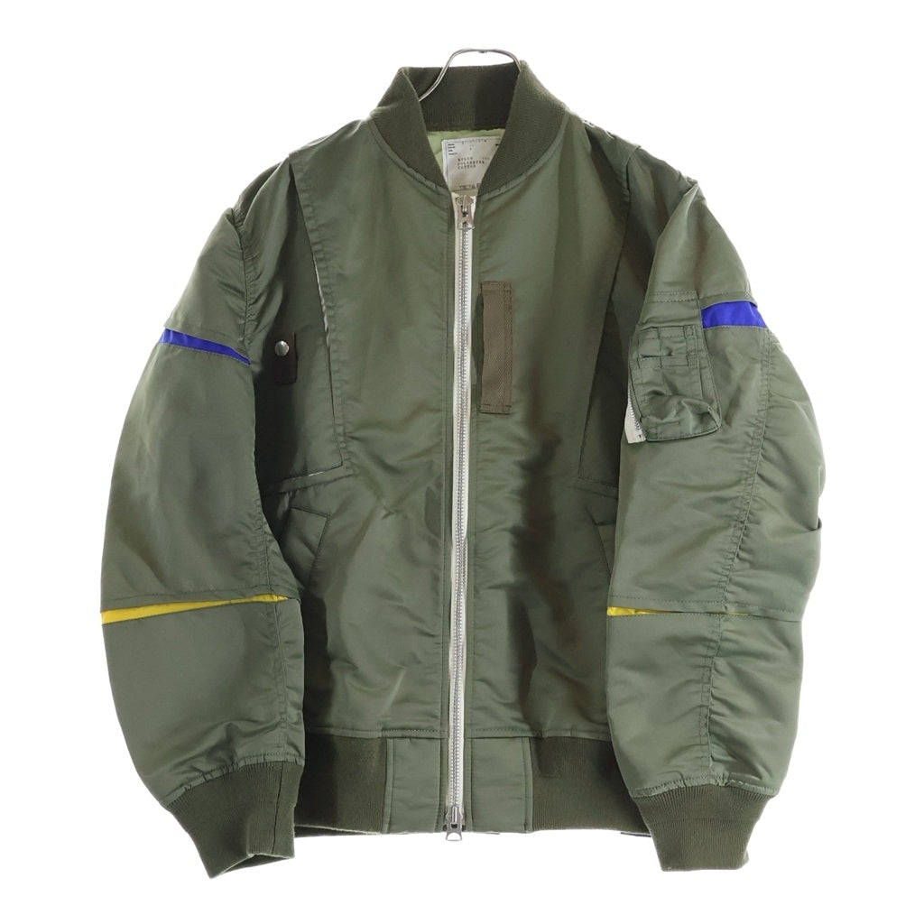 Sacai(サカイ) 21AW Nylon Twill Blouson ナイロンツイルボンバージャケット MA-1 ブルゾン カーキ 21-02581M