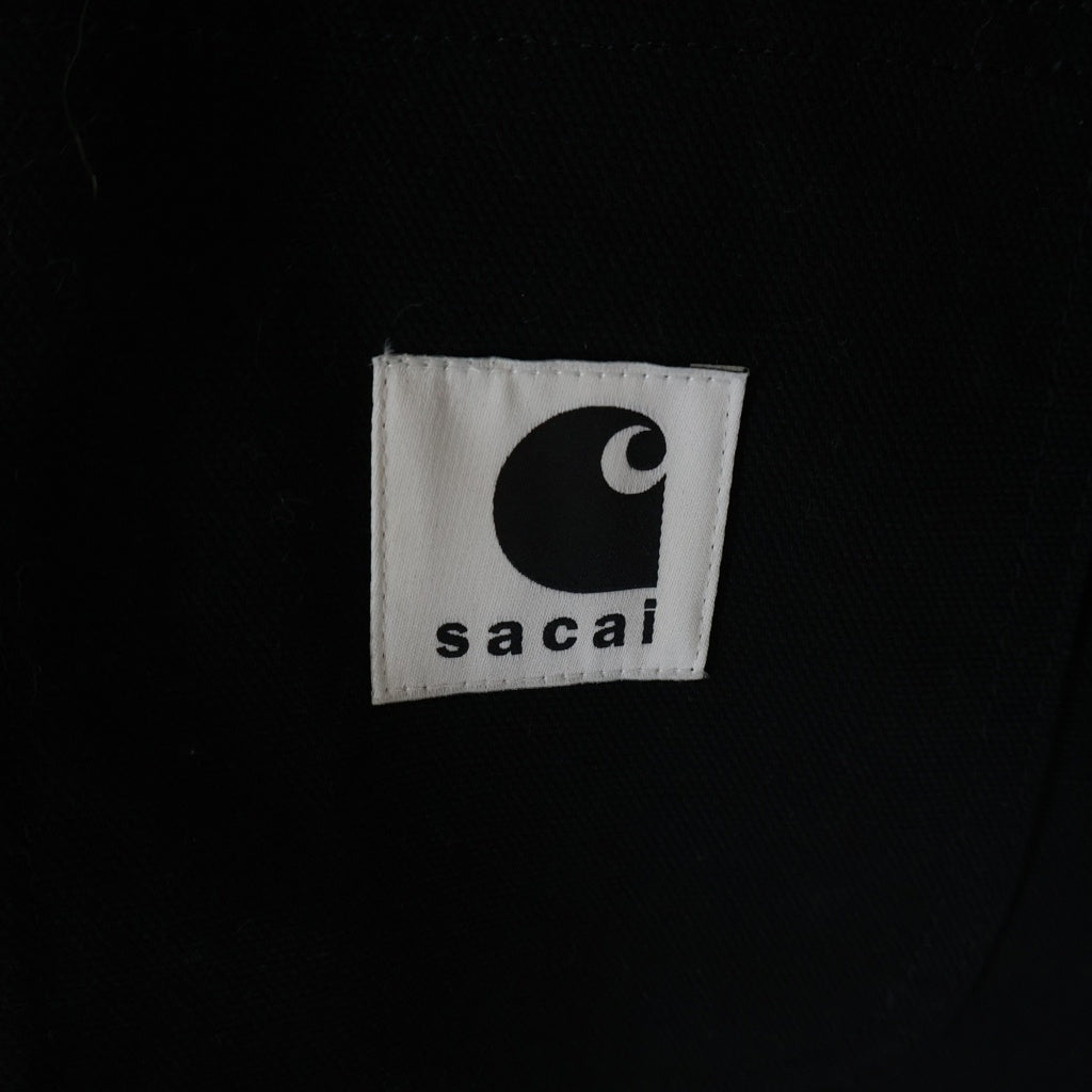 Sacai(サカイ) 23AW × Carhartt WIP キャンバス ドッキング ボンバージャケット MA-1 ブラック 23-03110M