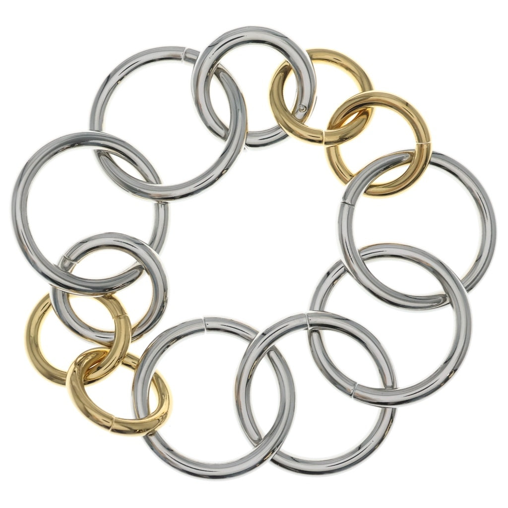 JIL SANDER(ジルサンダー) BRACELET 1116 インターロッキングブレスレット シルバー/ゴールド レディース