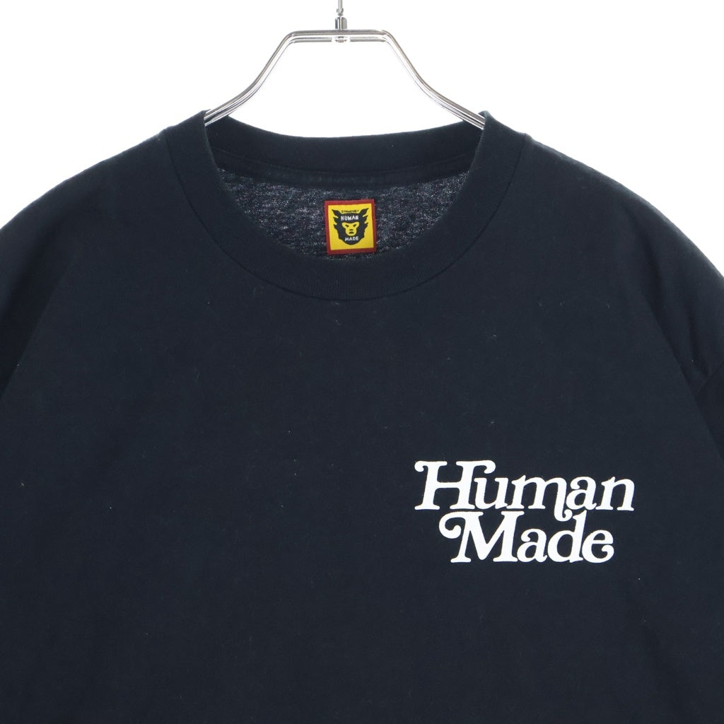 HUMAN MADE(ヒューマンメイド) ×Girls Don't Cry ガールズドントクライ ロゴプリント クルーネック半袖Tシャツ ショートスリーブカットソー ブラック