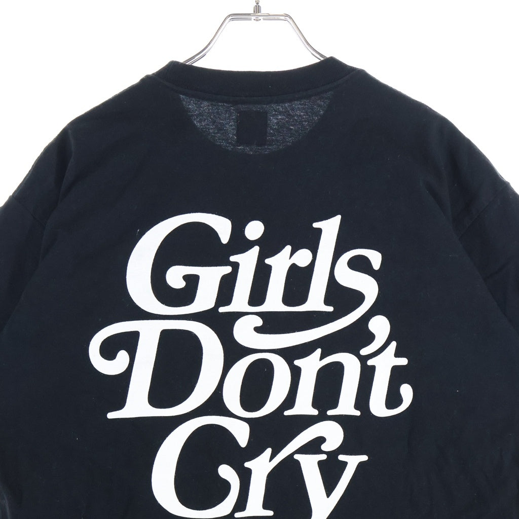 HUMAN MADE(ヒューマンメイド) ×Girls Don't Cry ガールズドントクライ ロゴプリント クルーネック半袖Tシャツ ショートスリーブカットソー ブラック