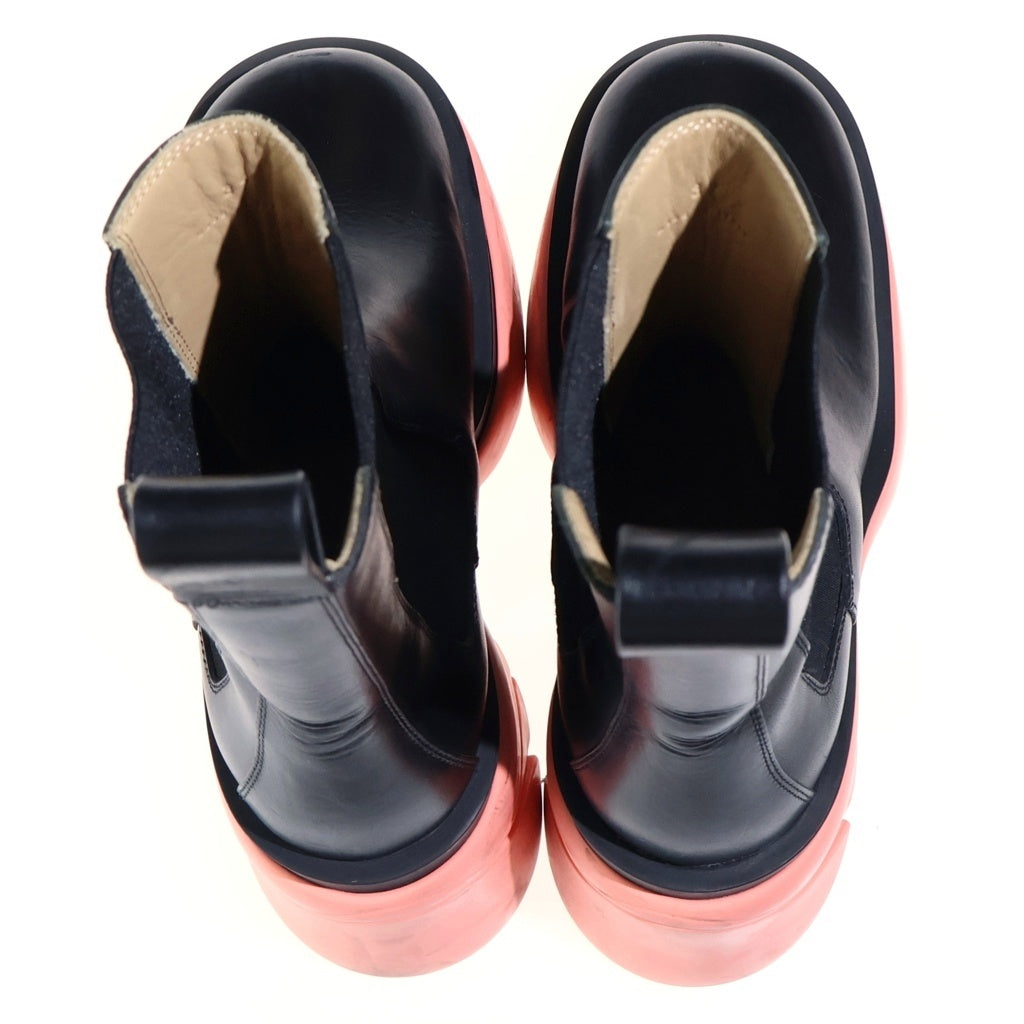 BOTTEGA VENETA(ボッテガヴェネタ) フラッシュ サイドゴアチェルシー ブーツ ミドル ブラック/ピンク レディース