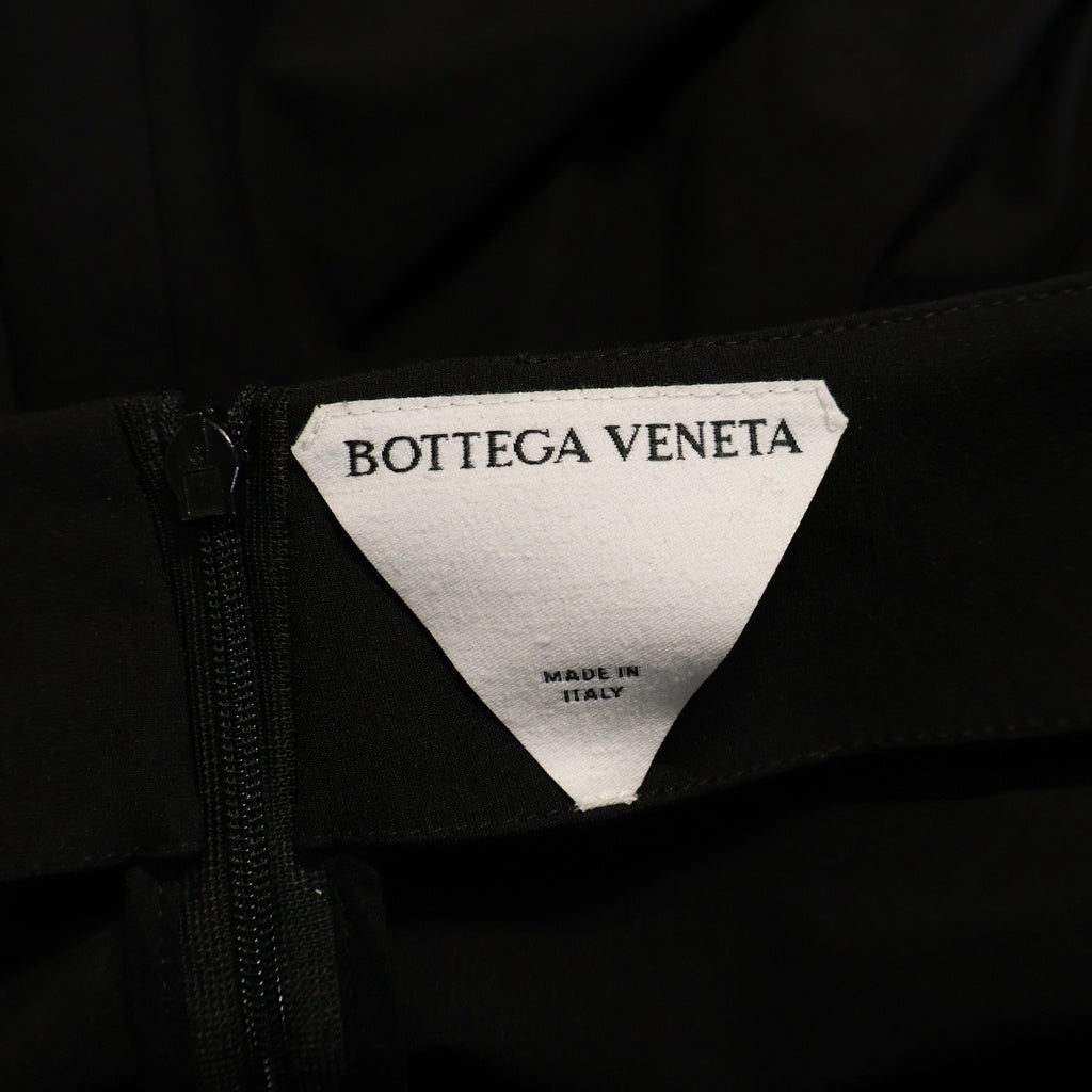 BOTTEGA VENETA(ボッテガヴェネタ) ドローストリング シャーリング スカート ブラック レディース 707746