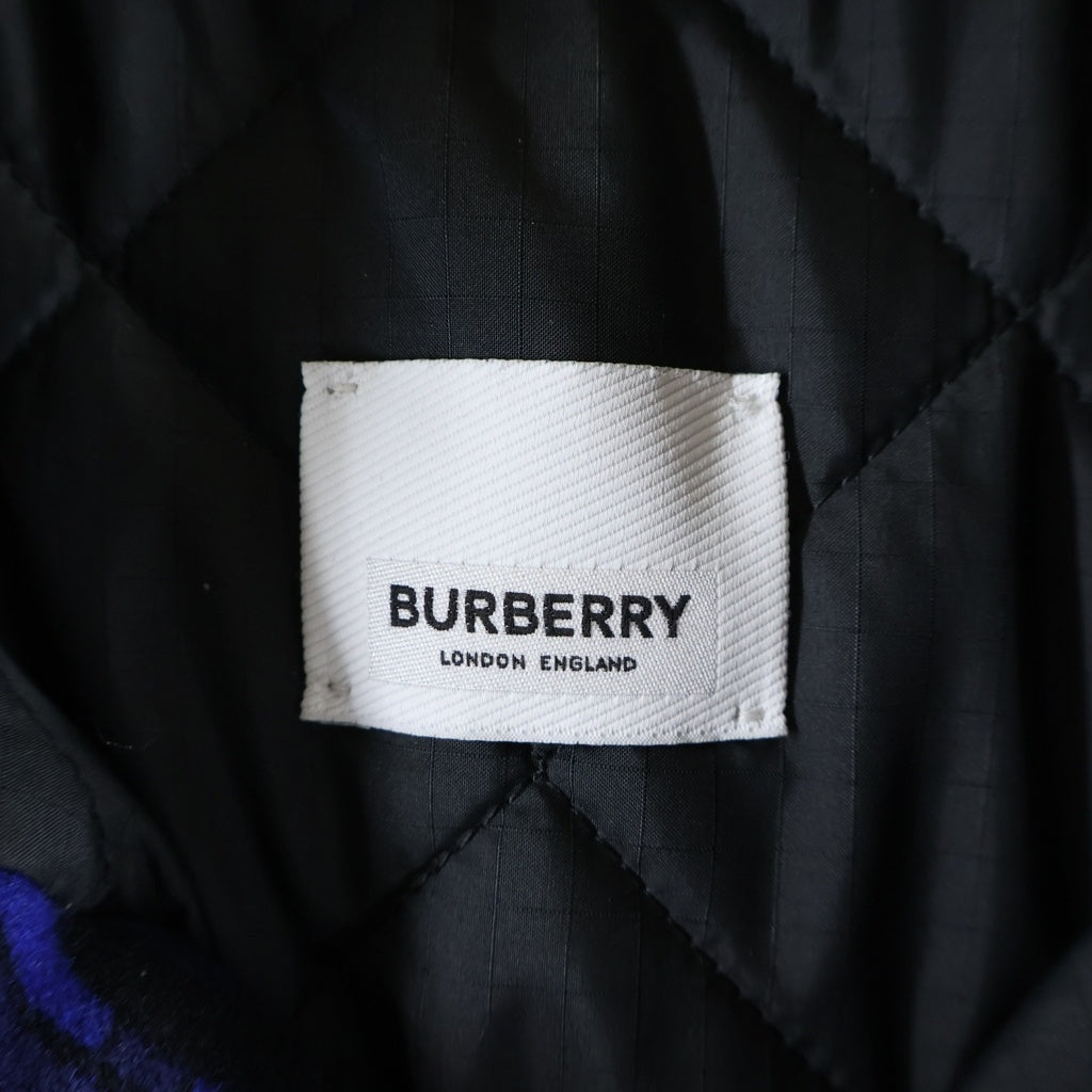 BURBERRY(バーバリー) TBモノグラム ウールジャケット スナップボタン キルティング ブルー 8048700 72B