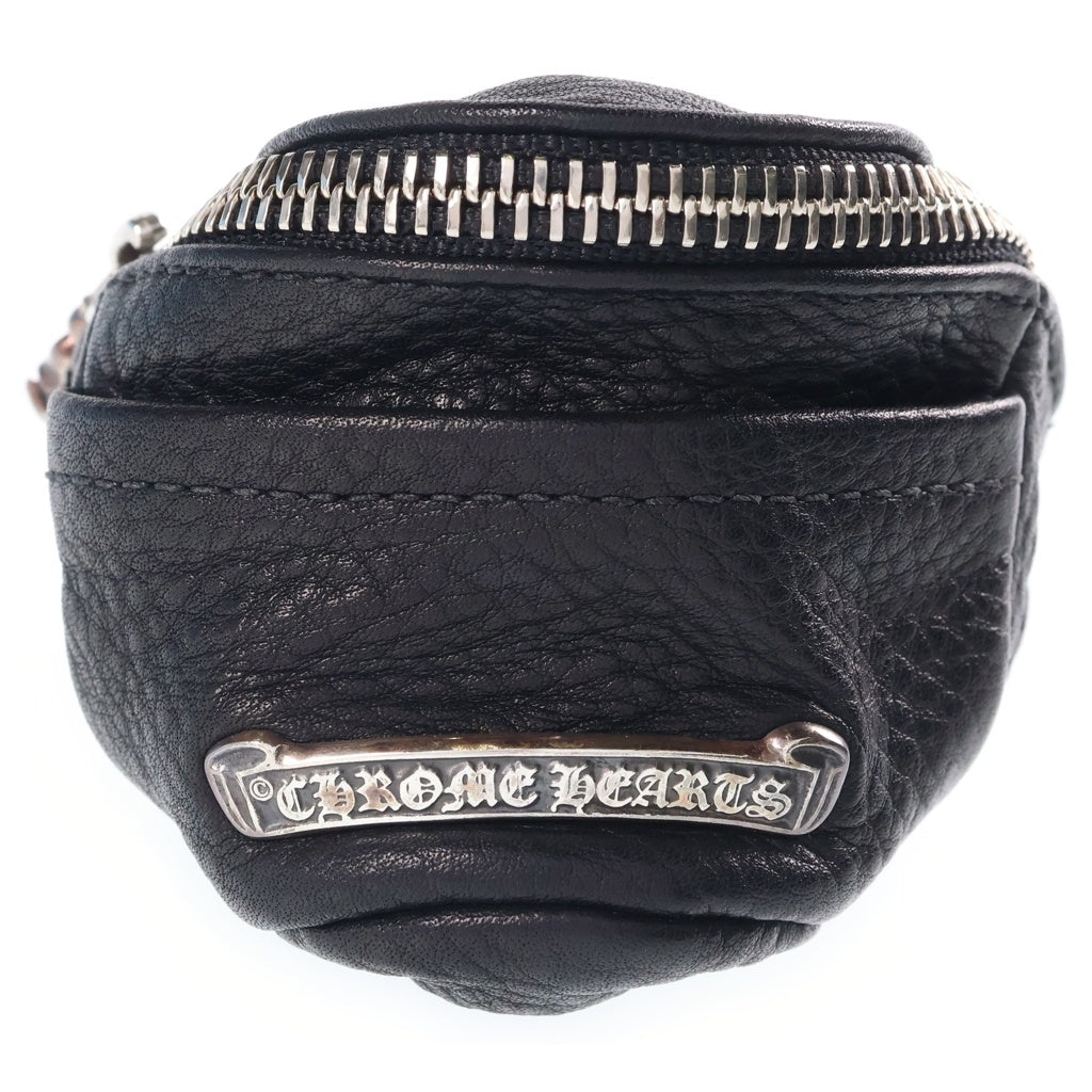 CHROME HEARTS(クロムハーツ) WRISTHER SNAT PACK スナットパックウォレット レザーブレスレット ブラック
