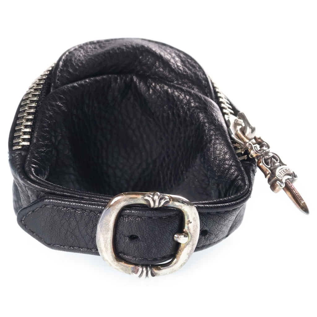 CHROME HEARTS(クロムハーツ) WRISTHER SNAT PACK スナットパックウォレット レザーブレスレット ブラック