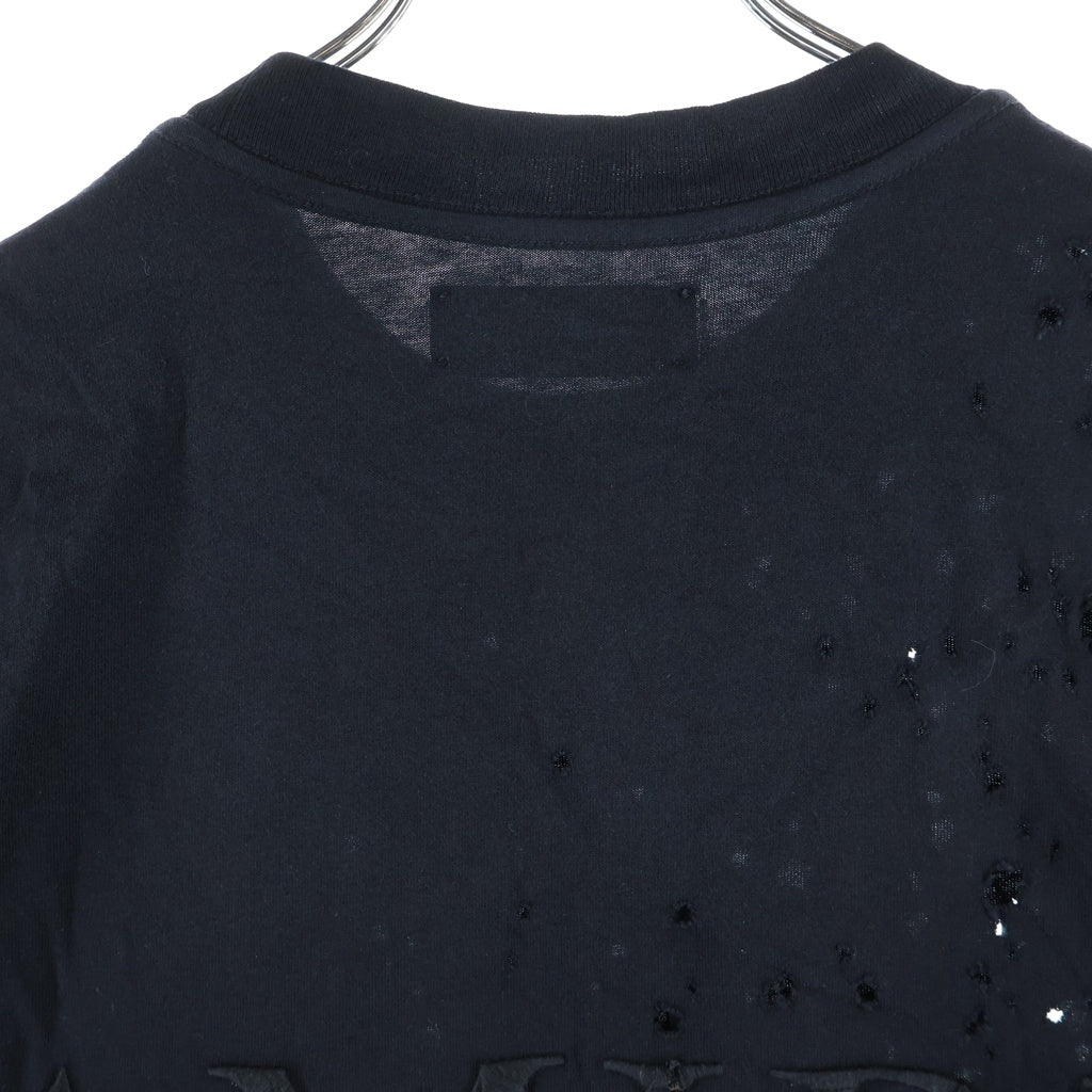 AMIRI(アミリ) 24AW Shotgun Embroidered Logo Crewneck T-Shirt MA ロゴ ショットガン クルーネック半袖Tシャツ ショートスリーブカットソー ブラック AMJYTE1059
