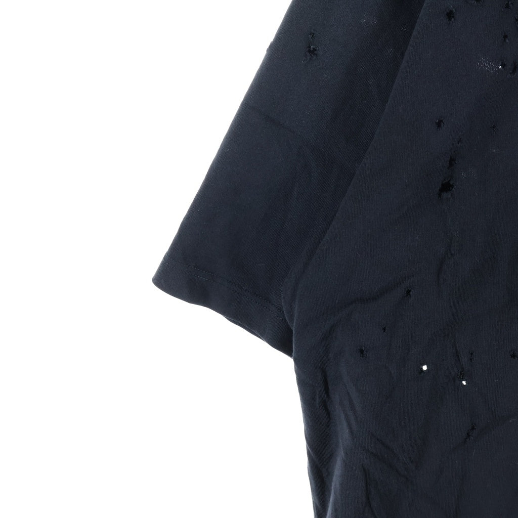AMIRI(アミリ) 24AW Shotgun Embroidered Logo Crewneck T-Shirt MA ロゴ ショットガン クルーネック半袖Tシャツ ショートスリーブカットソー ブラック AMJYTE1059