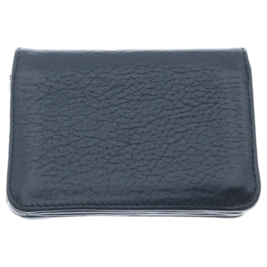 CHROME HEARTS(クロムハーツ) 3POCKET CARD CASE スクロールラベル 3ポケット レザー カードケース ブラック