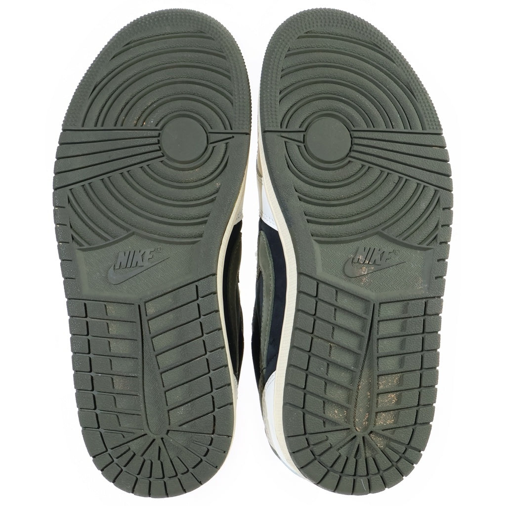 NIKE(ナイキ) ×TRAVIS SCOTT WMNS AIR JORDAN 1 LOW OG トラヴィススコット ウィメンズ エアジョーダン1 ローカットスニーカー オリーブ US6.5/23.5 DZ4137-106 レディース