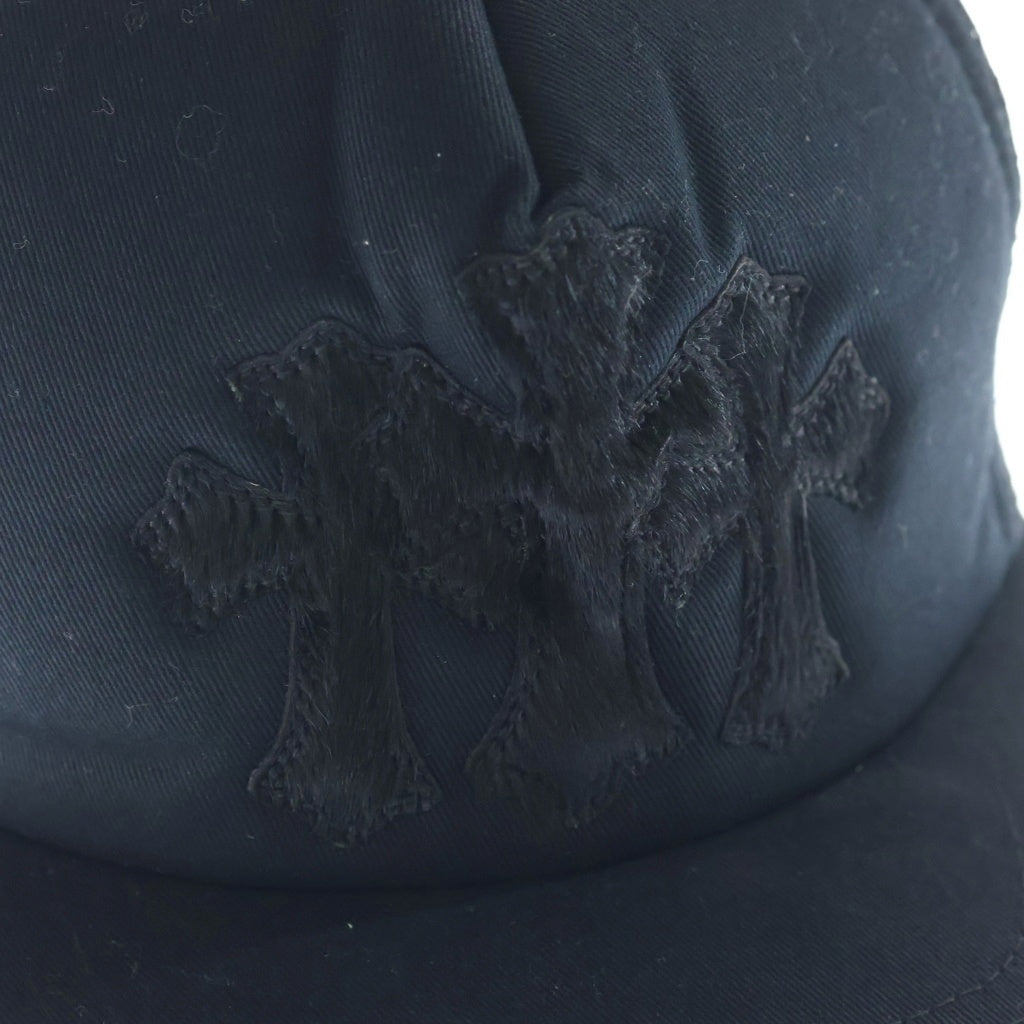 CHROME HEARTS(クロムハーツ) TRUCKER CAP トラッカーキャップ クロスパッチ ハラコ ブラック