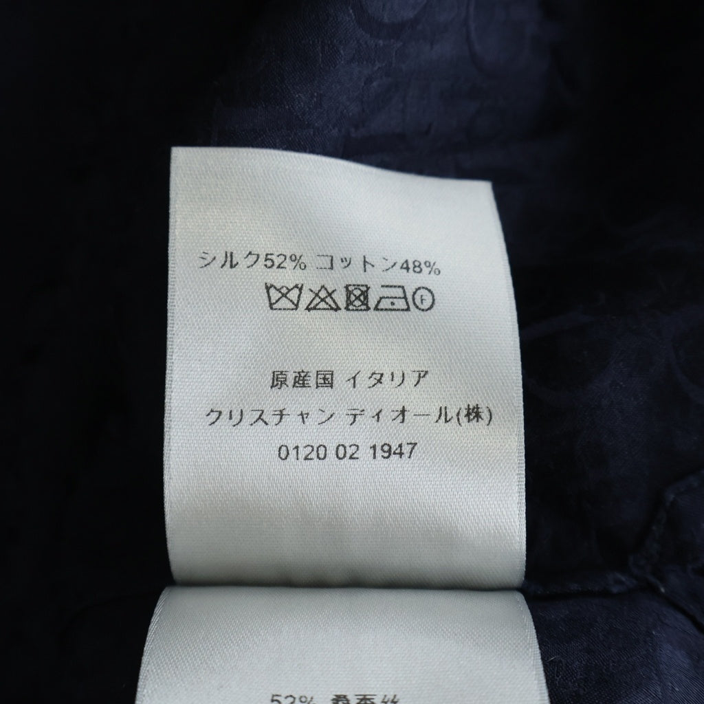DIOR(ディオール) オブリーク総柄 シルク混 半袖シャツ ネイビー 193C545A5231