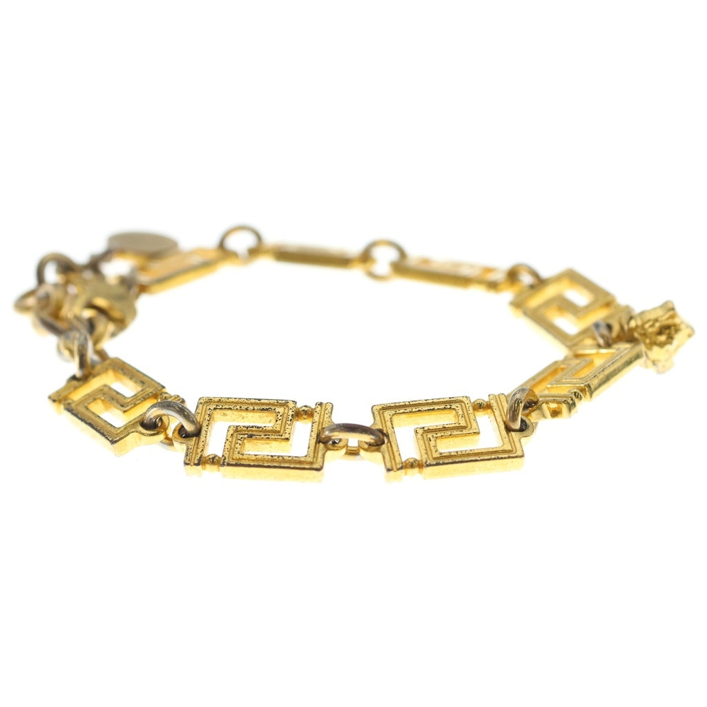 VERSACE(ヴェルサーチ) メデューサ チャーム グレカブレスレット ゴールド レディース
