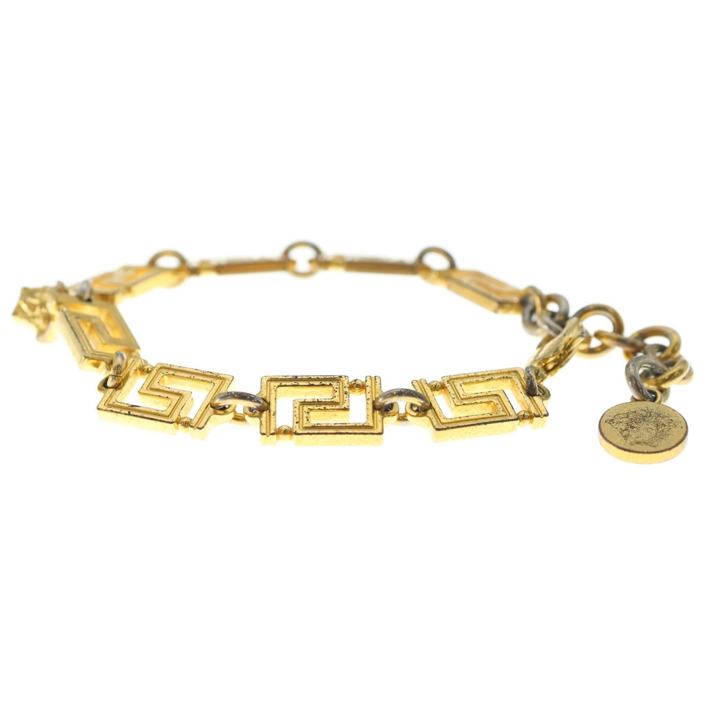 VERSACE(ヴェルサーチ) メデューサ チャーム グレカブレスレット ゴールド レディース