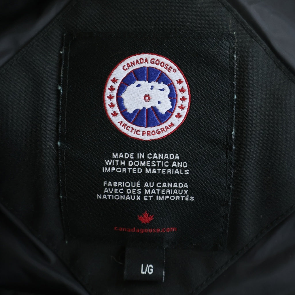 CANADA GOOSE(カナダグース) ダウンベスト ロゴパッチ ポリエステル ジャケット ブラック 4154M