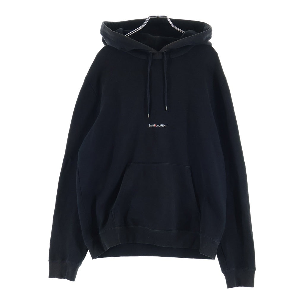 SAINT LAURENT PARIS(サンローランパリ) MINI LOGO HOODIE シグネチャー クロップパーカー ブラック 677259 YB2PG