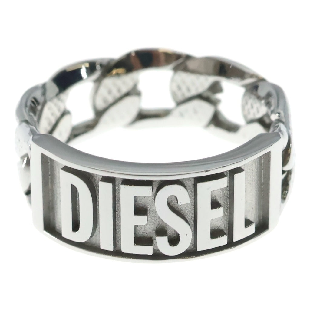 DIESEL(ディーゼル) ロゴ刻印 チェーンリンク リング シルバー DX1347040